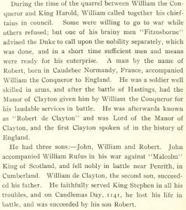 de clayton, norman invasion, william the conqueror
